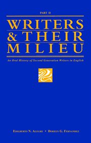 Writers & their milieu: an oral history of first generation writers in english, part 2 cover image