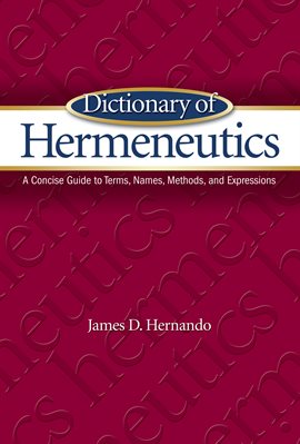 Cover image for Dictionary of Hermeneutics