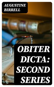 Obiter Dicta : Second Series cover image