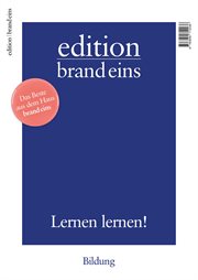 edition brand eins : Bildung. Lernen lernen! cover image