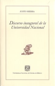 Discurso inaugural de la Universidad Nacional cover image