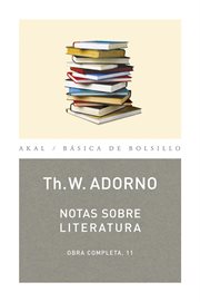Notas sobre literatura. Obra completa 11 cover image