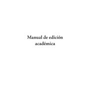 Manual de edición académica cover image
