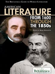 American literature from 1600 through the 1850s cover image