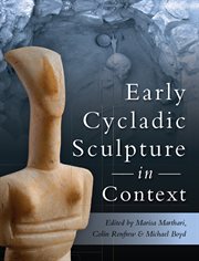Early Cycladic sculpture in context cover image
