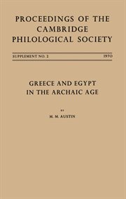 Greece and Egypt in the archaic age cover image