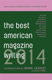 The best American magazine writing 2014 cover image