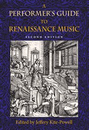 A Performer's Guide to Renaissance Music cover image