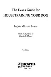 The Evans guide for housetraining your dog cover image