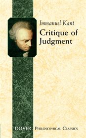 Critique of judgement cover image