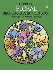 Floral stained glass pattern book cover image