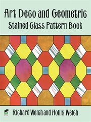Art deco and geometric stained glass pattern book cover image