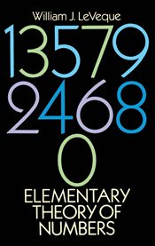 Elementary theory of numbers cover image