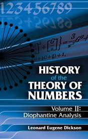 History of the theory of numbers cover image