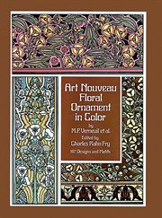 Art nouveau floral ornament in color cover image