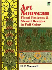 Art nouveau floral patterns and stencil designs in full color cover image