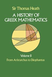 A history of Greek mathematics cover image
