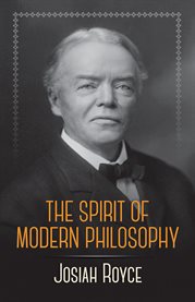 The Spirit of Modern Philosophy: An Essay in the Form of Lectures cover image