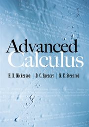 Advanced calculus cover image