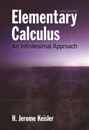 Elementary calculus: an infinitesimal approach cover image