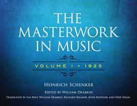 Cover image for The Masterwork in Music: Volume I, 1925