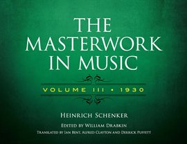 Cover image for The Masterwork in Music: Volume III, 1930