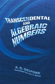 Transcendental and algebraic numbers cover image