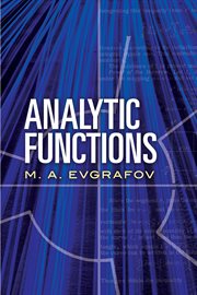 Analytic functions cover image
