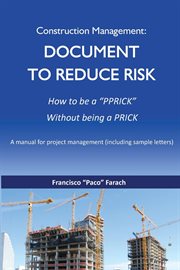 Construction management. Document to Reduce Risk cover image
