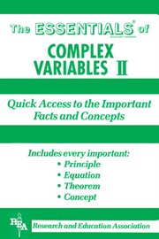 Complex Variables II Essentials cover image