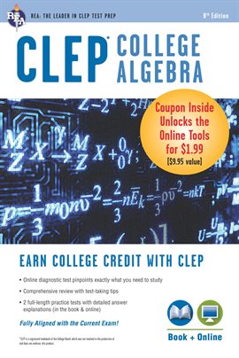 Cover image for CLEP College Algebra Book + Online