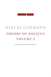 Theory of society. Vol. 2 cover image