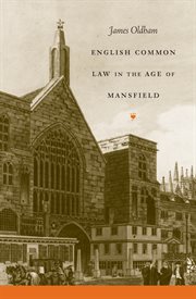 English common law in the age of Mansfield cover image