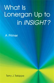 What is lonergan up to in "insight"?. A Primer cover image