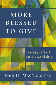 "--More blessed to give--" cover image