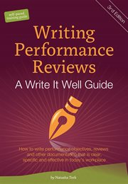 Writing performance reviews. A Write It Well Guide cover image