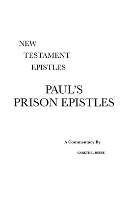 Cover image for Paul's Prison Epistles