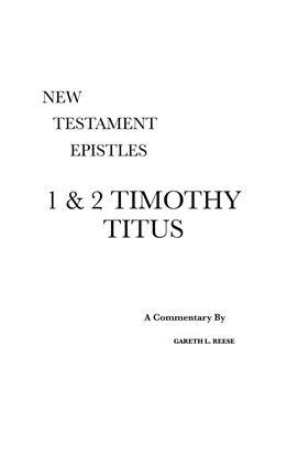 Cover image for 1 & 2 Timothy and Titus