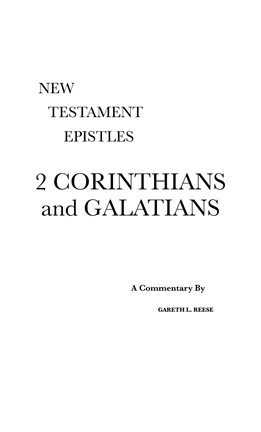 Cover image for 2 Corinthians and Galatians