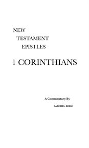 1 corinthians. A Critical & Exegetical Commentary cover image