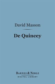De Quincey cover image
