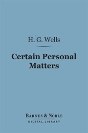 Certain personal matters cover image