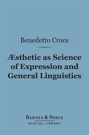 Æsthetic as science of expression and general linguistic cover image