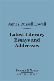 Latest literary essays and addresses cover image