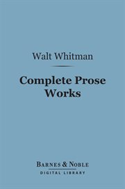 Complete prose works cover image
