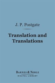 Translation and translations : theory and practice cover image
