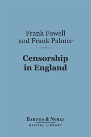 Censorship in England cover image