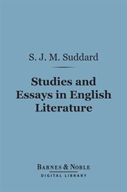 Studies and essays in English literature cover image
