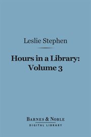 Hours in a library. Volume 3 cover image