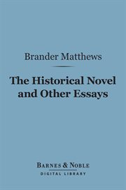 The historical novel and other essays cover image
